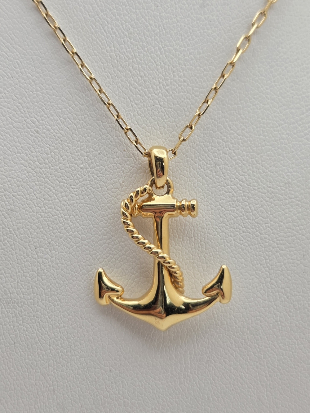 Annaleece by DeVries Gold Tone Nautical Anchor Pendant Necklace 16-18"